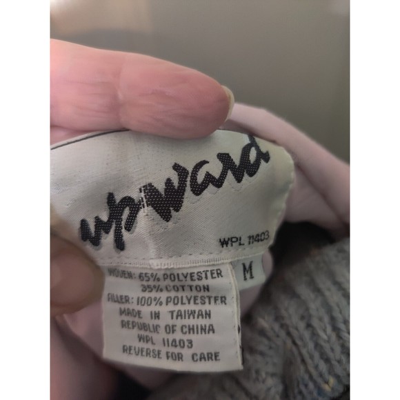 Vintage Upward ski jacket convertible Gray/Pink W Sweater Lining size M full zip - Picture 7 of 9